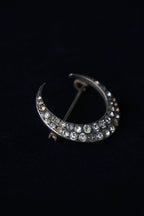 1920-30's Crescent Moon Glass Brooch