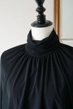 1980's Black High Neck Dress