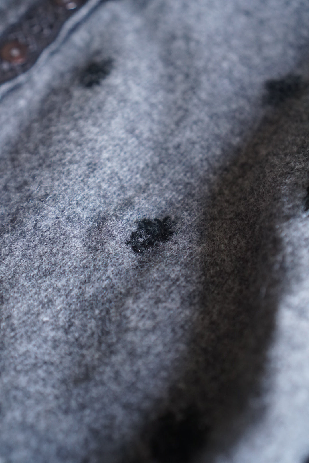 Vintage Flower Gray Cardigan
