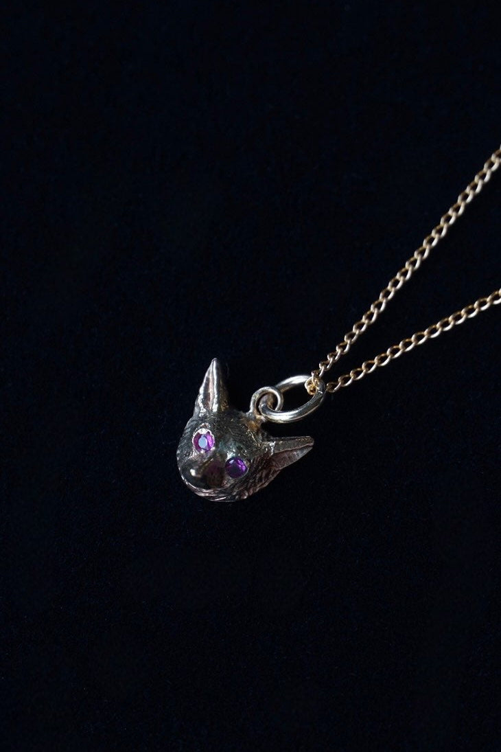 Victorian 9K Ruby Fox Pendant Top