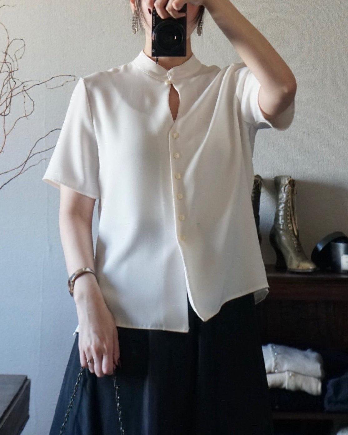 Vintage Chinoiserie Blouse