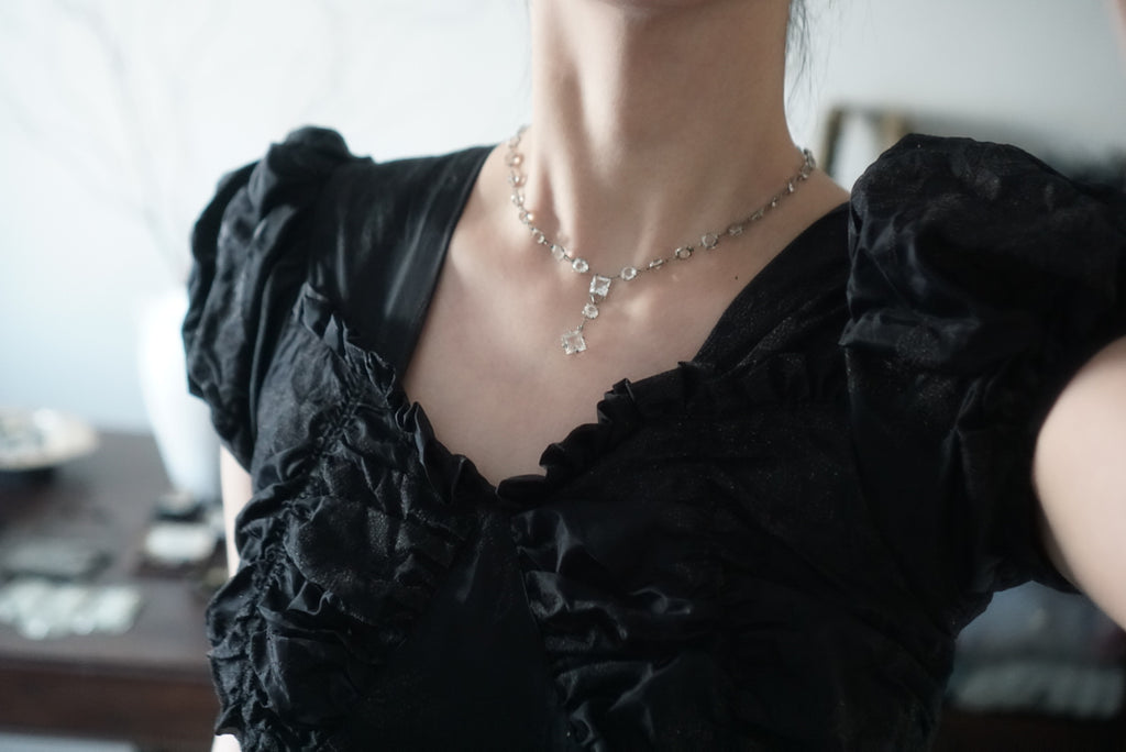 1930's Clear Cut Glass necklace