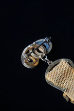 Vintage Gold Mesh Horses Belt Brooch