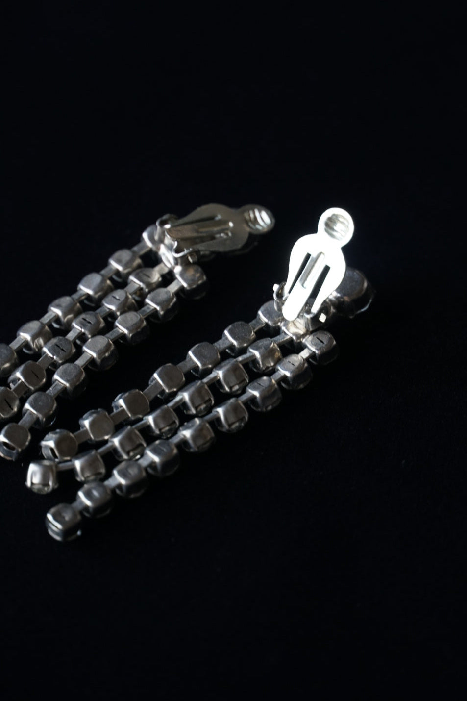 Vintage Glass Chandelier Earrings