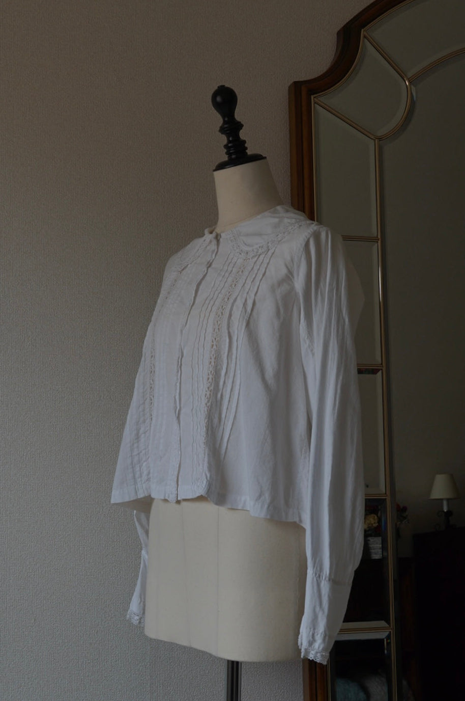 Antique French White Cotton Blouse