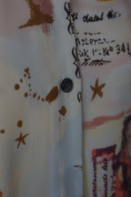 Vintage Printed Chiffon Shirt