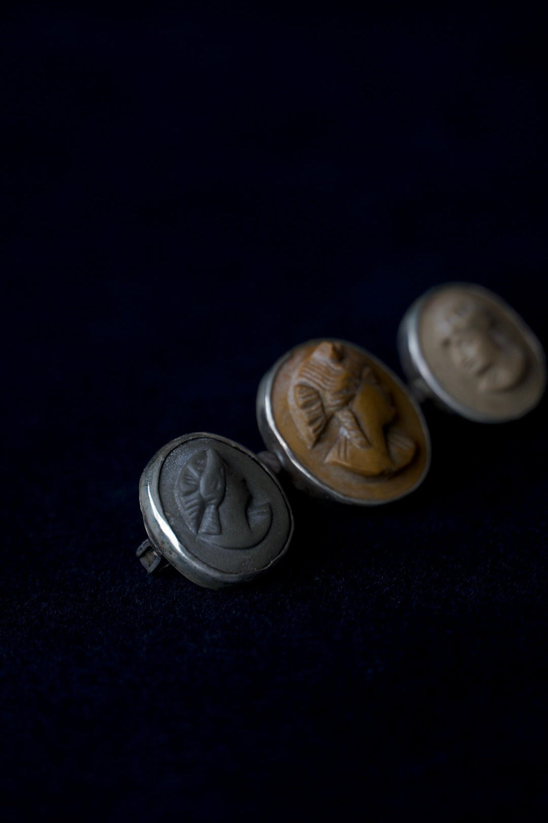 Victorian Lava Cameo Brooch
