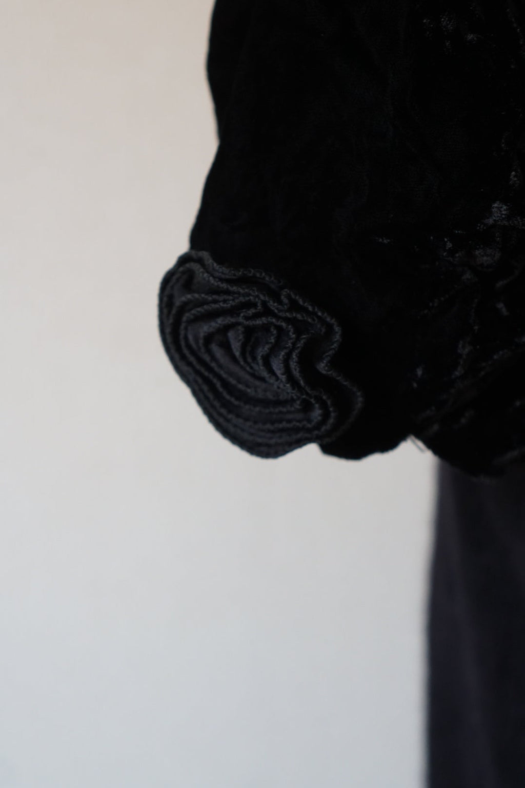 1980's Silk Velvet Puff Sleeve Cardigan