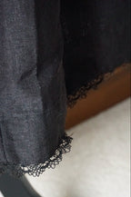 Antique French Handmade Linen Skirt