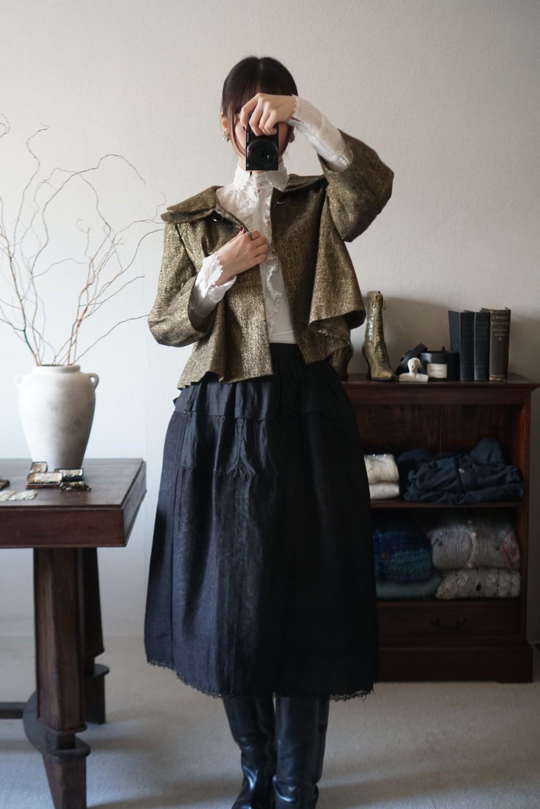 Vintage Big Collar Flare Jacket