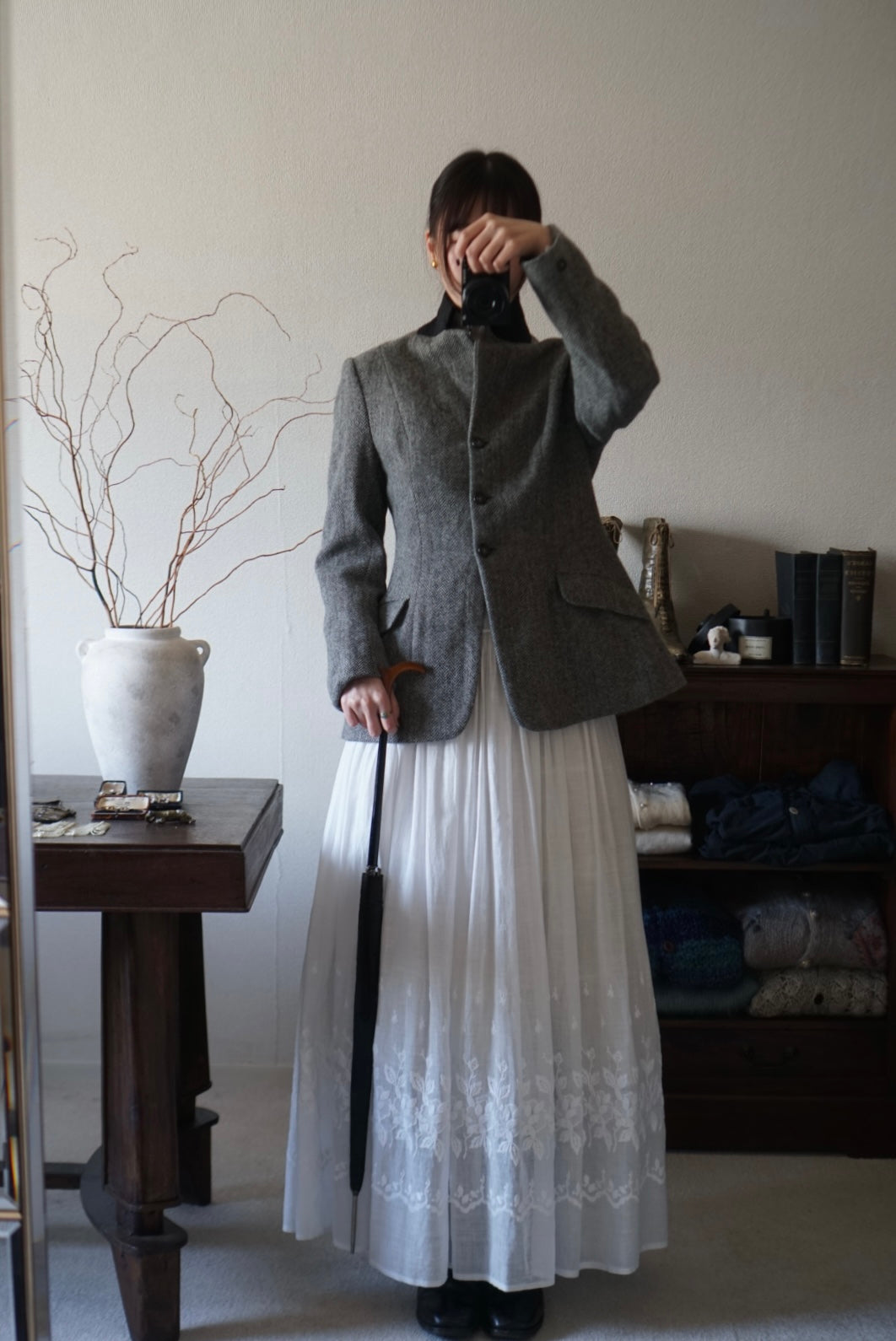 Vintage Grey Herringbone Jacket