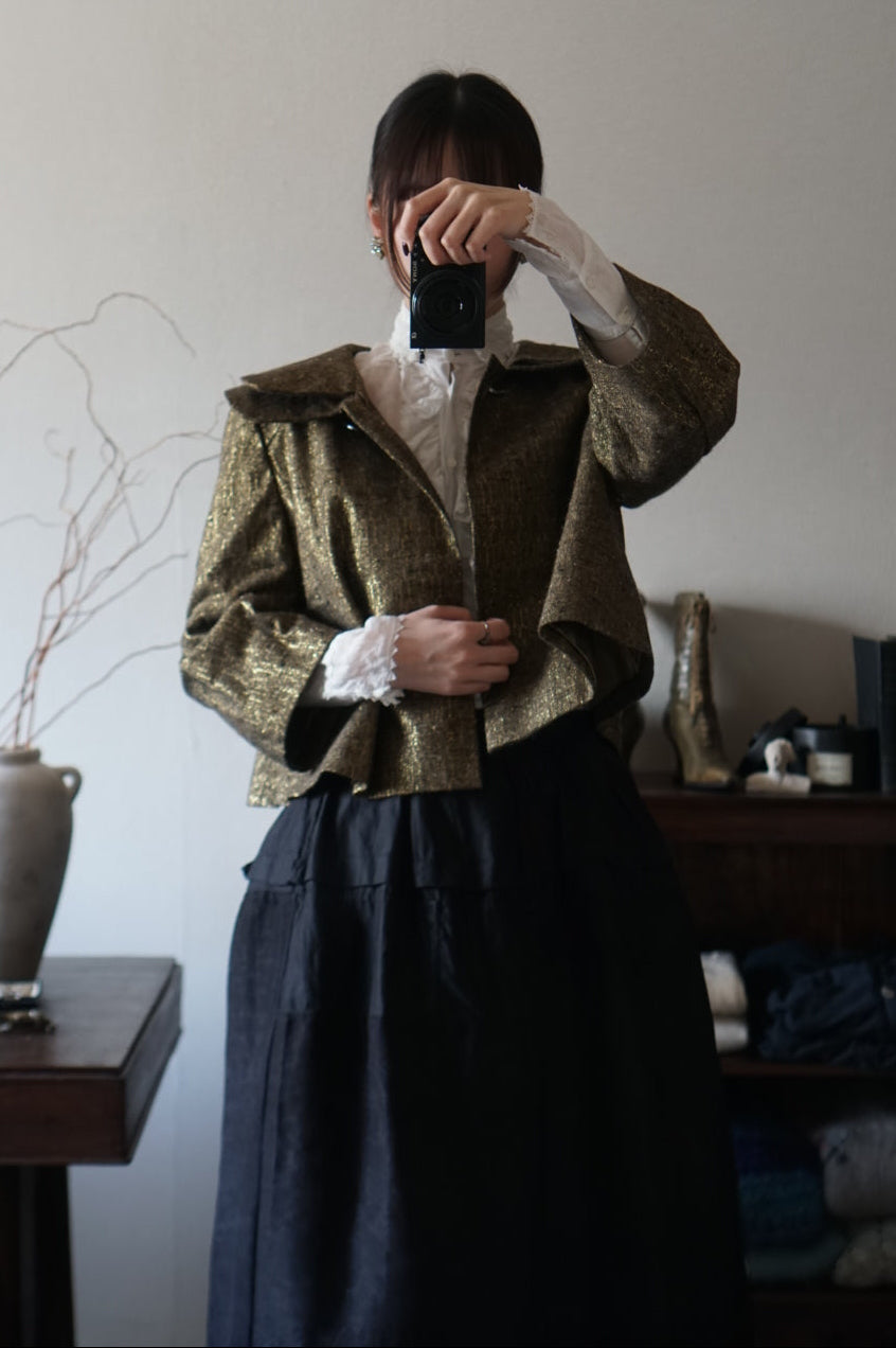 Vintage Big Collar Flare Jacket