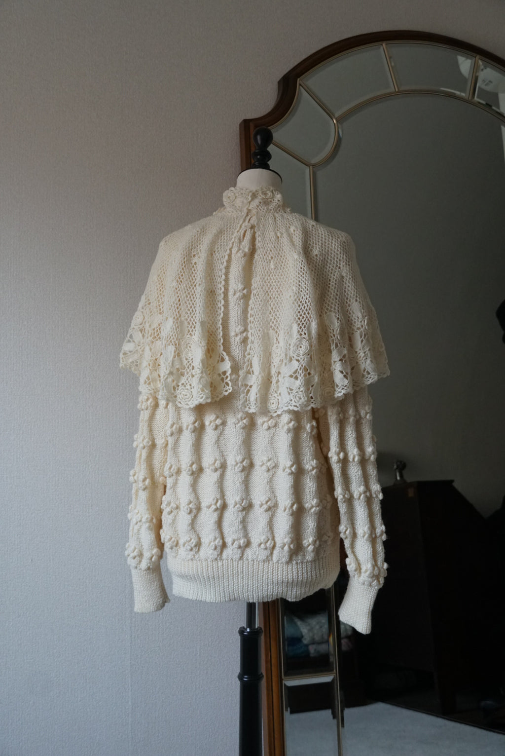 Vintage Crochet Knit with Cape