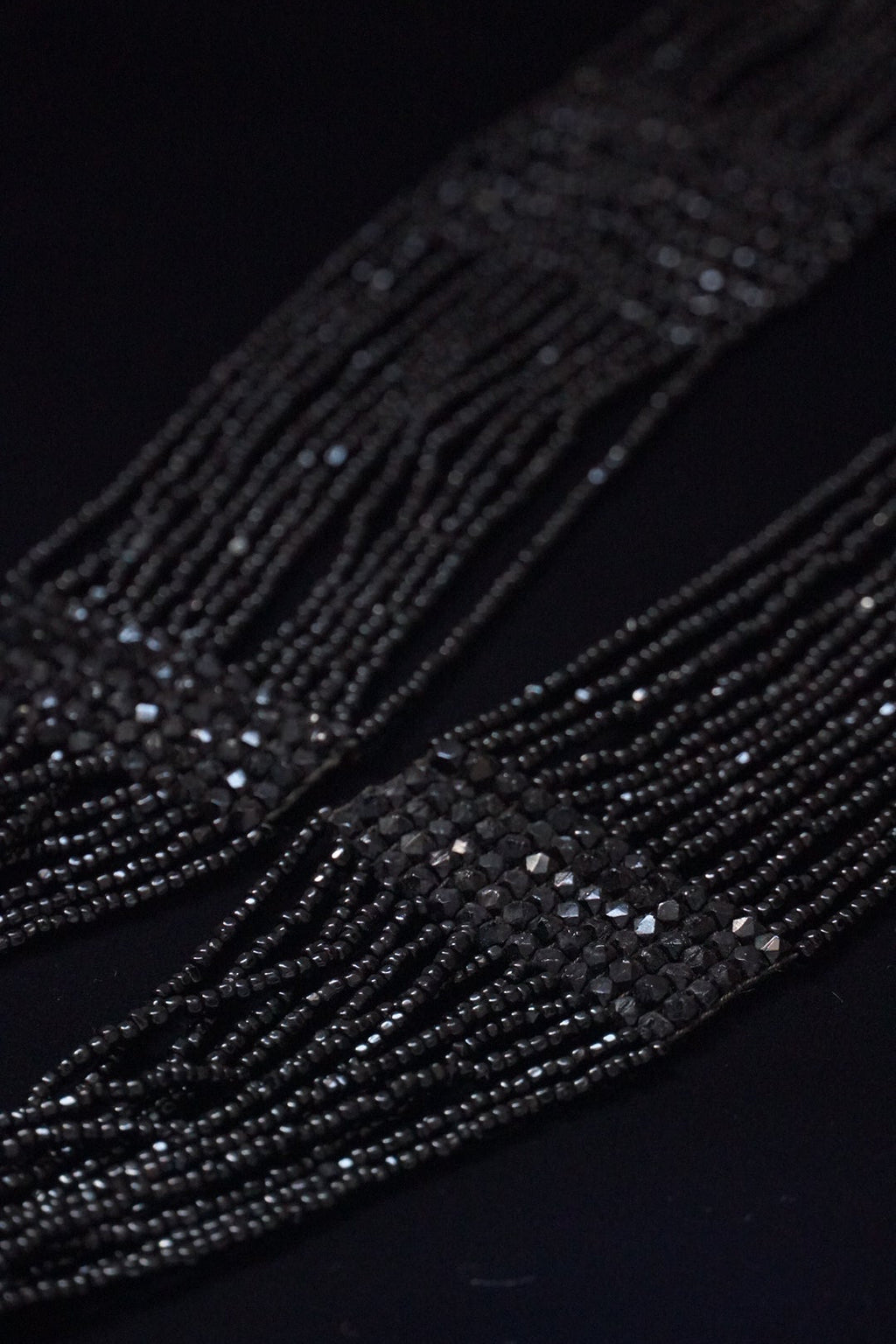 Victorian Jet Beaded Belt/Necklace with Tassels