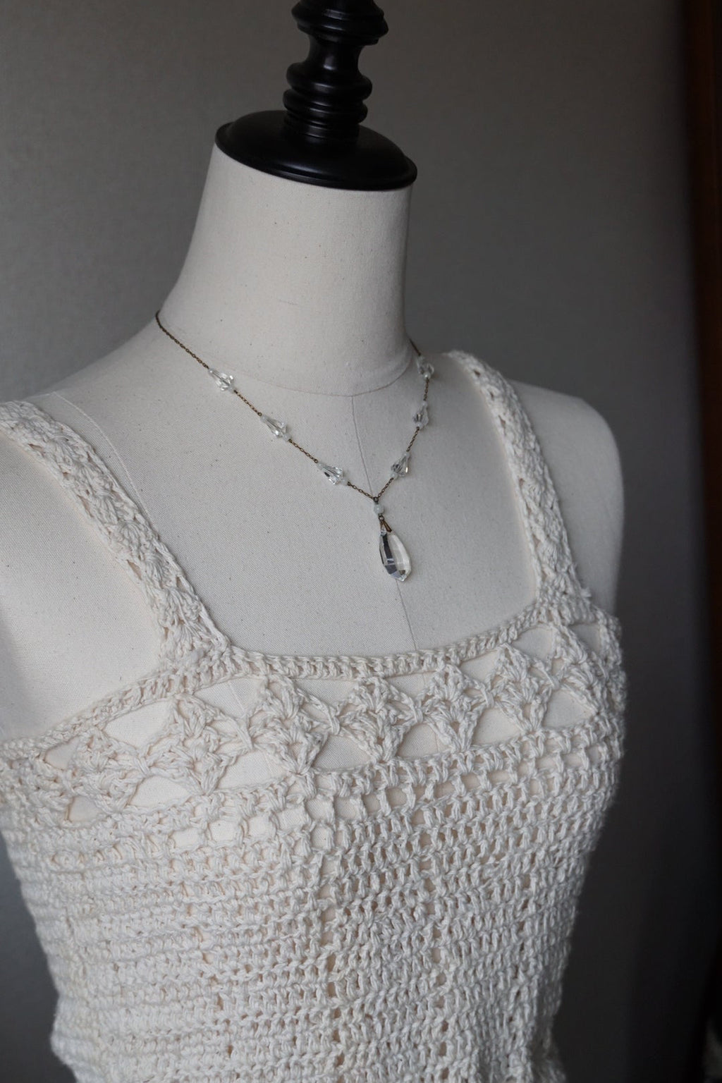 1930's Clear Glass Necklace
