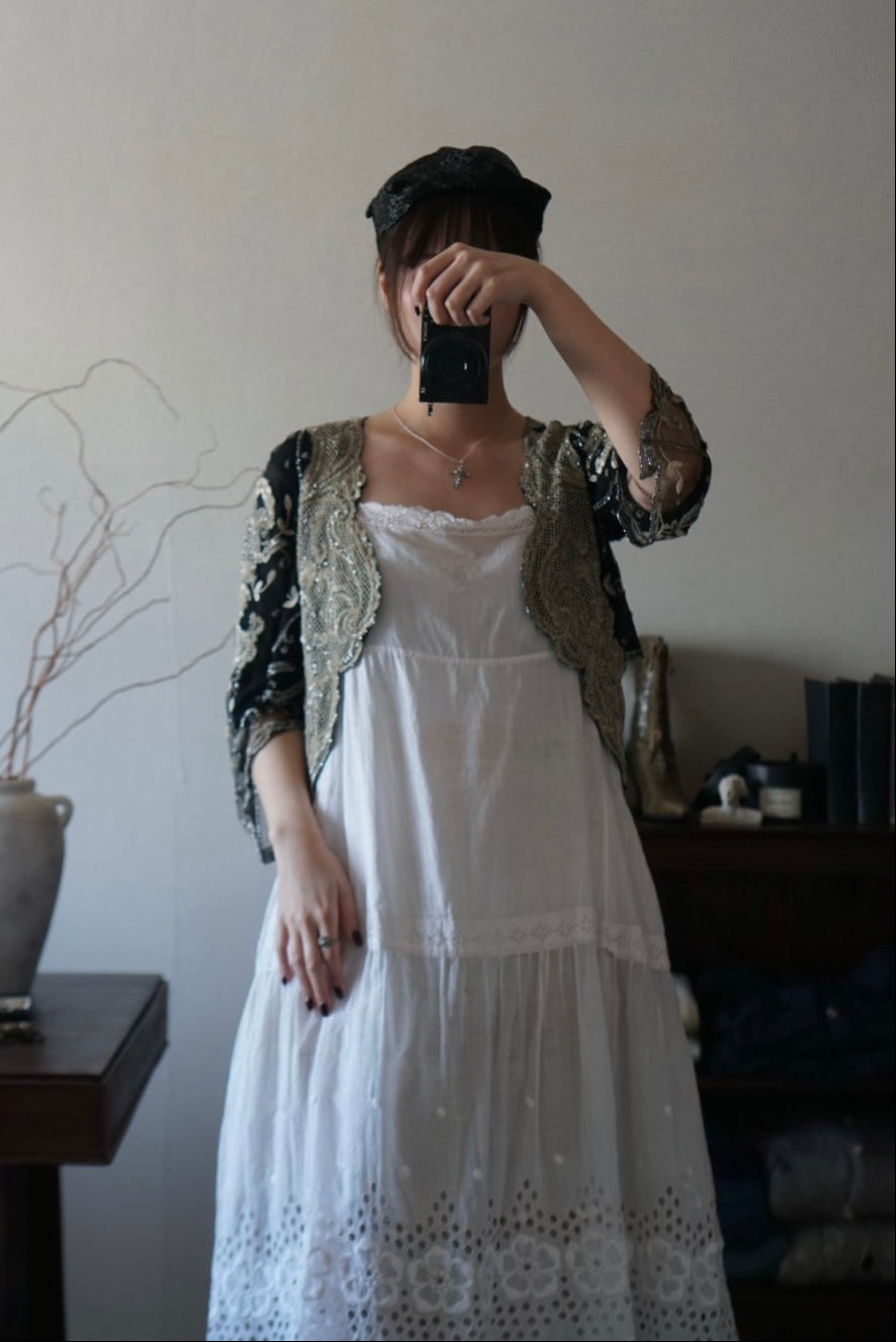 Edwardian Sequins×Beads Bolero