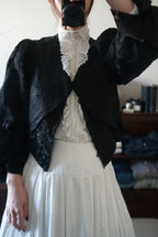 1880's Beaded Jacket with Puff Sleeves