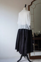 Antique French Handmade Linen Skirt