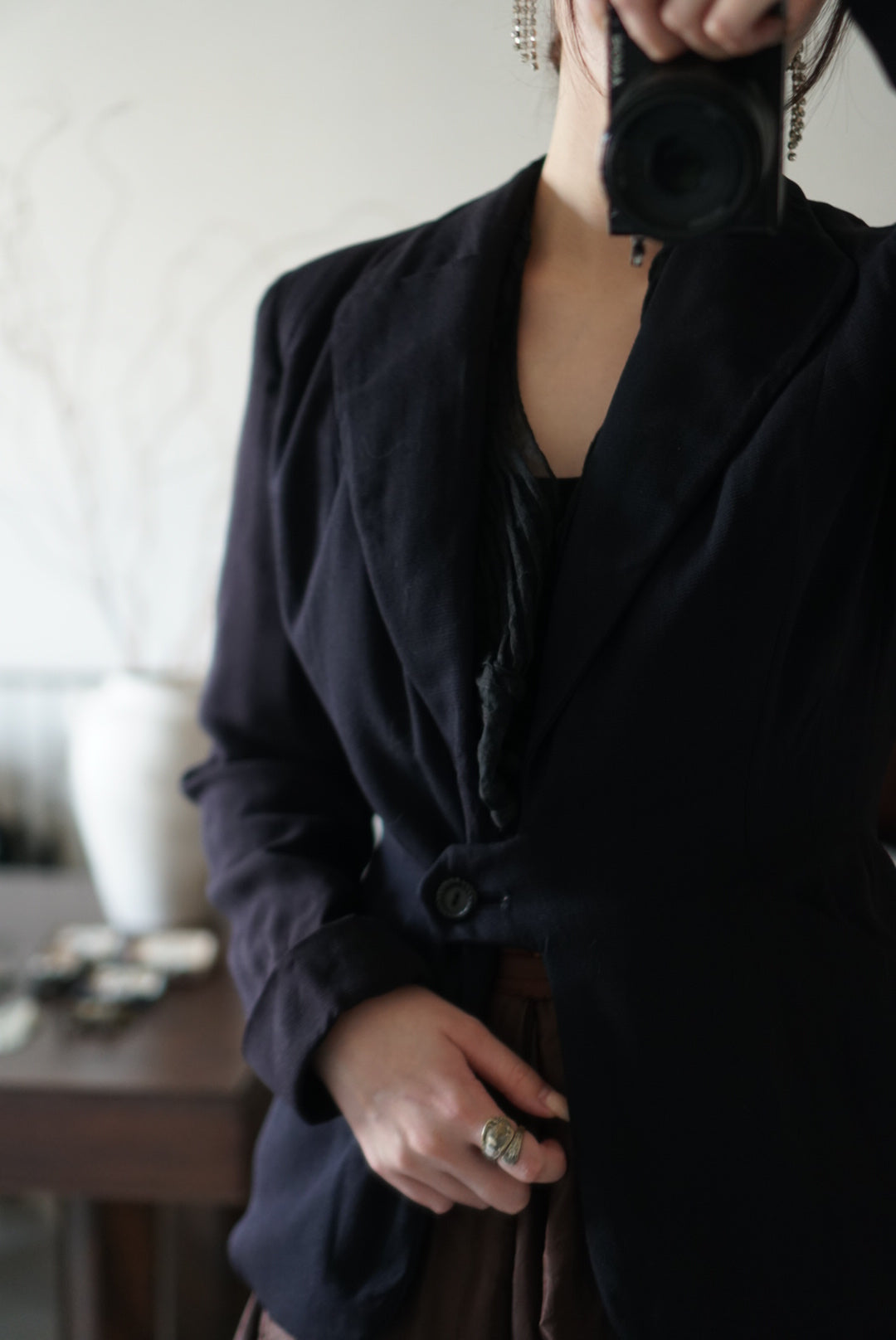 1940's Classic Black Tailored Jacket