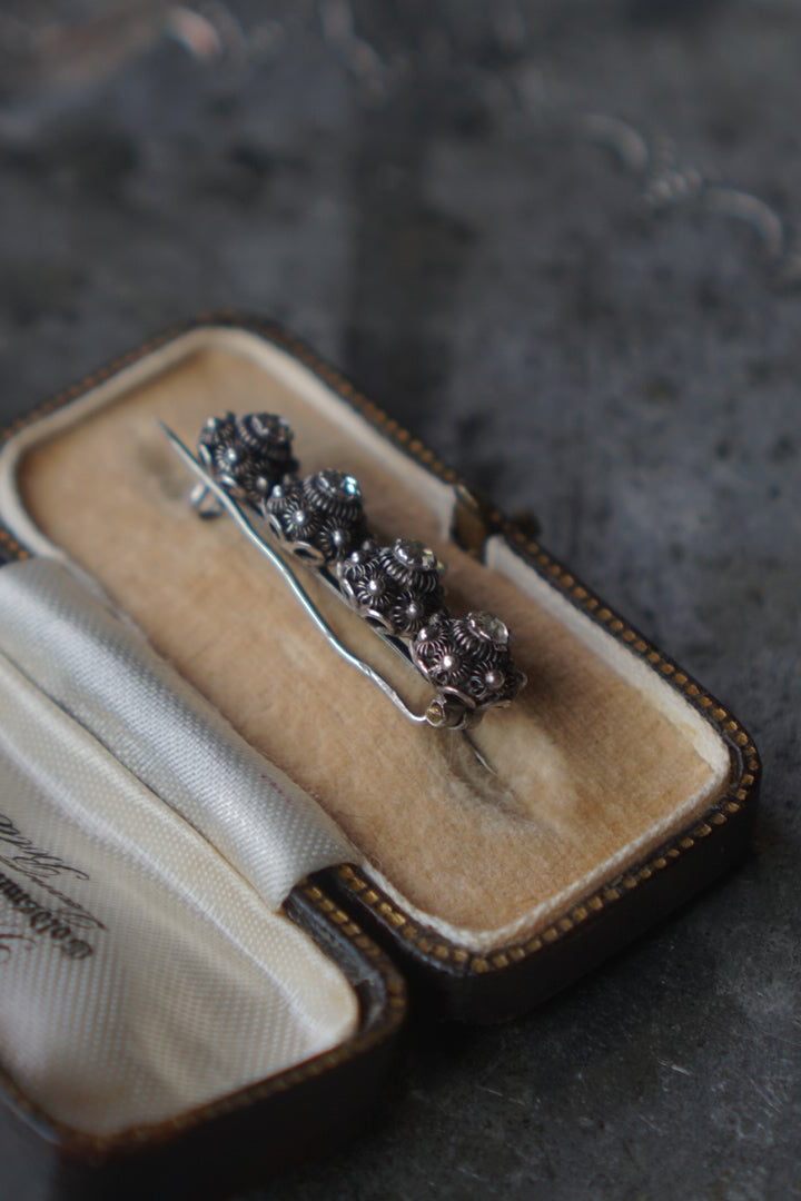 Last 19th Century Silver×Paste Glass Brooch