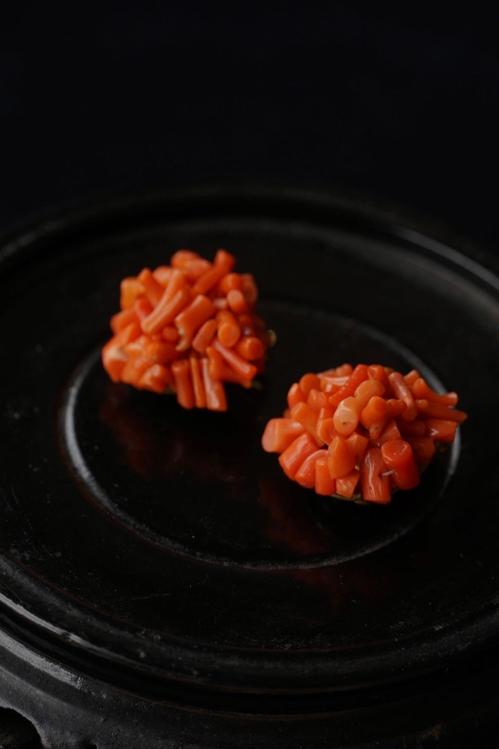 1950's Pink Coral Earrings