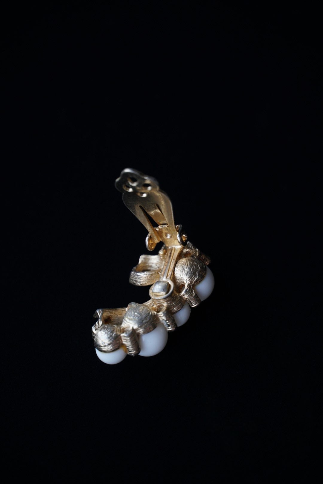 1960's Kramer White Earrings