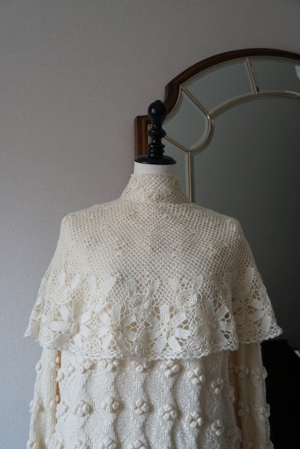 Vintage Crochet Knit with Cape