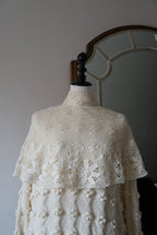 Vintage Crochet Knit with Cape