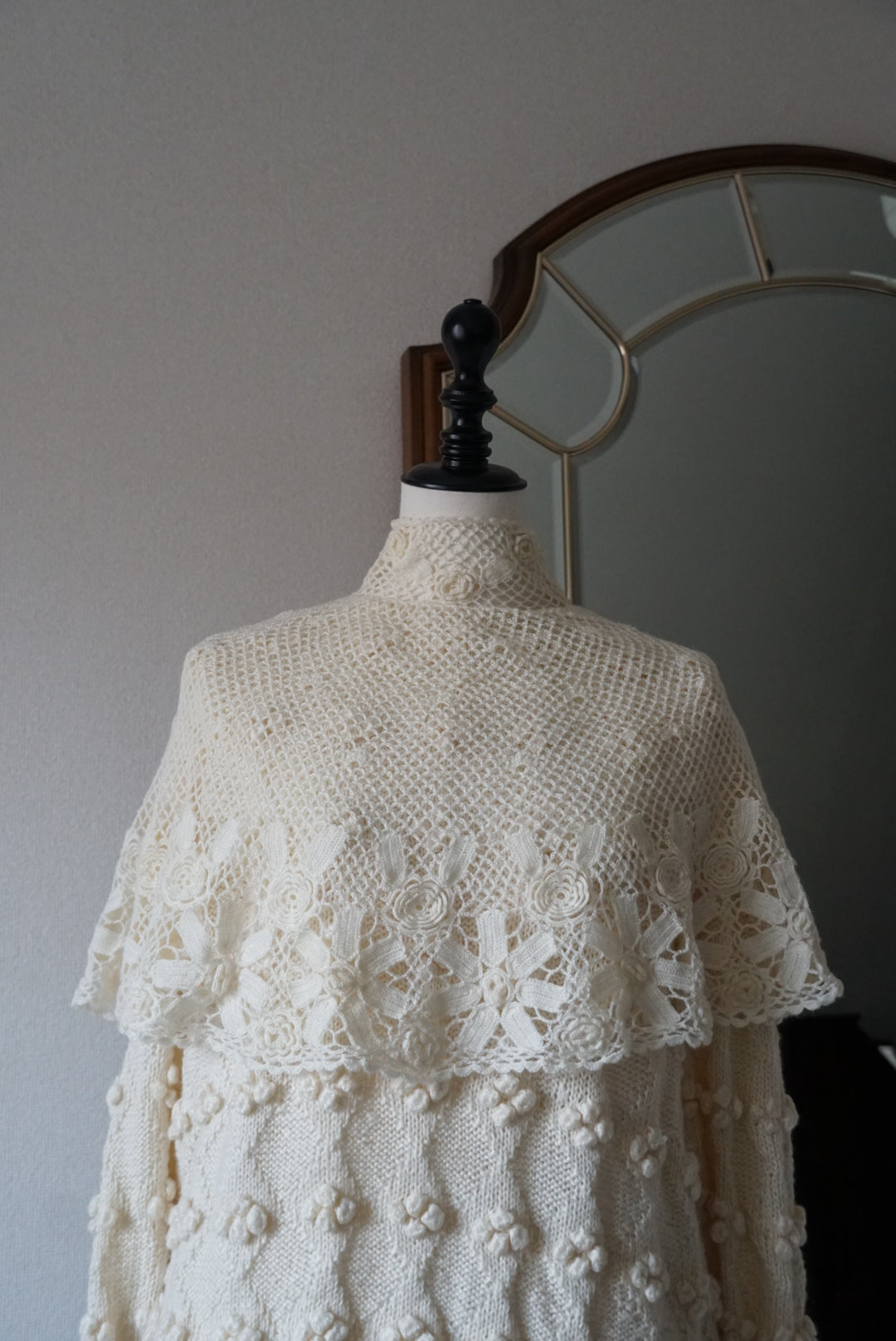 Vintage Crochet Knit with Cape