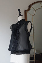 Vintage Black Cheer Blouse