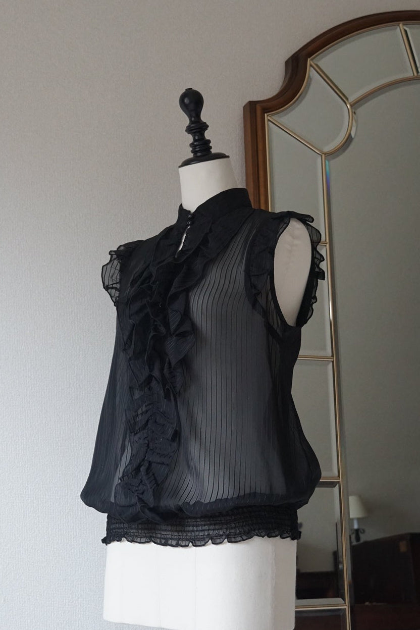 Vintage Black Cheer Blouse