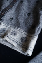 Vintage Flower Gray Cardigan