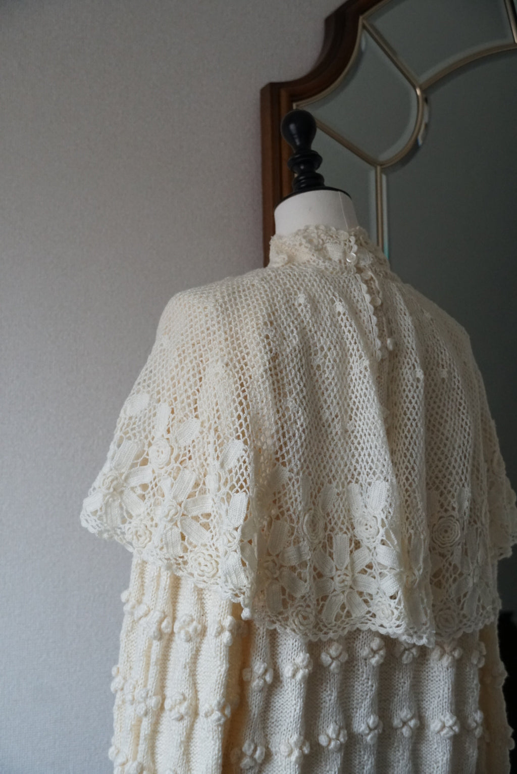 Vintage Crochet Knit with Cape