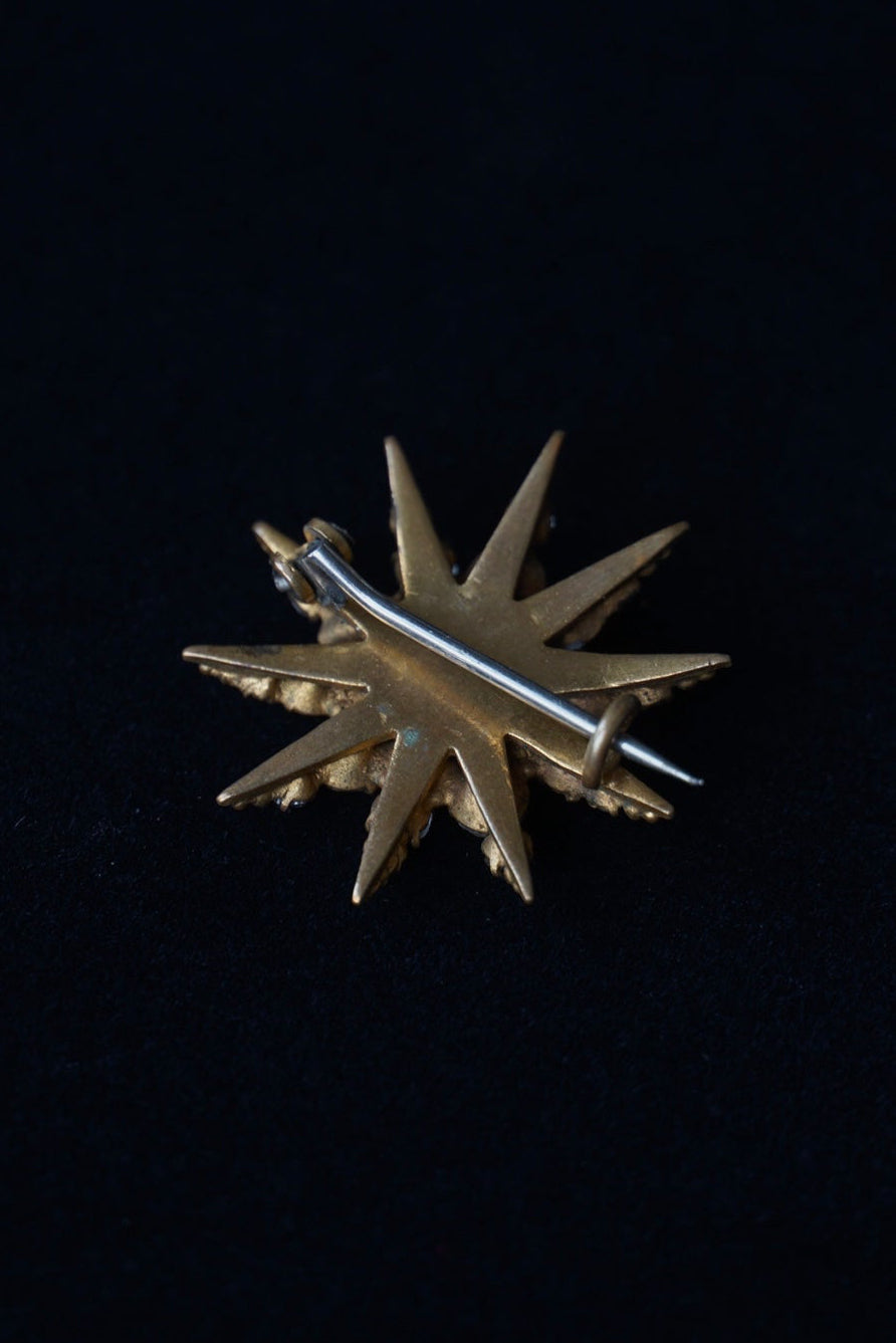 Victorian Crystal Glass Star Brooch