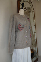 1960's Mohair Embroidery Cardigan