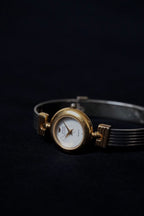 Vintage Quartz Round Gold Watch