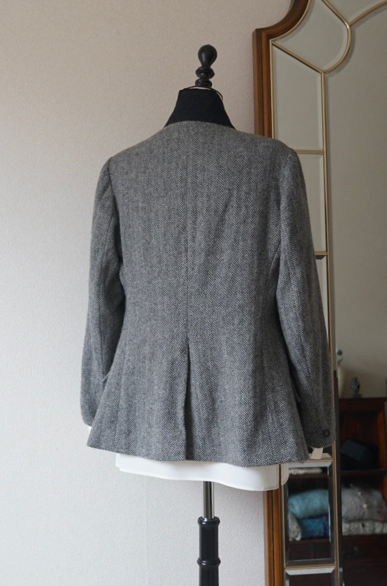 Vintage Grey Herringbone Jacket