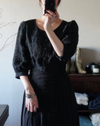Vintage Black Sheer Blouse