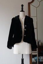 Vintage Black Silk Velvet Jacket