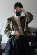 Vintage Big Collar Flare Jacket