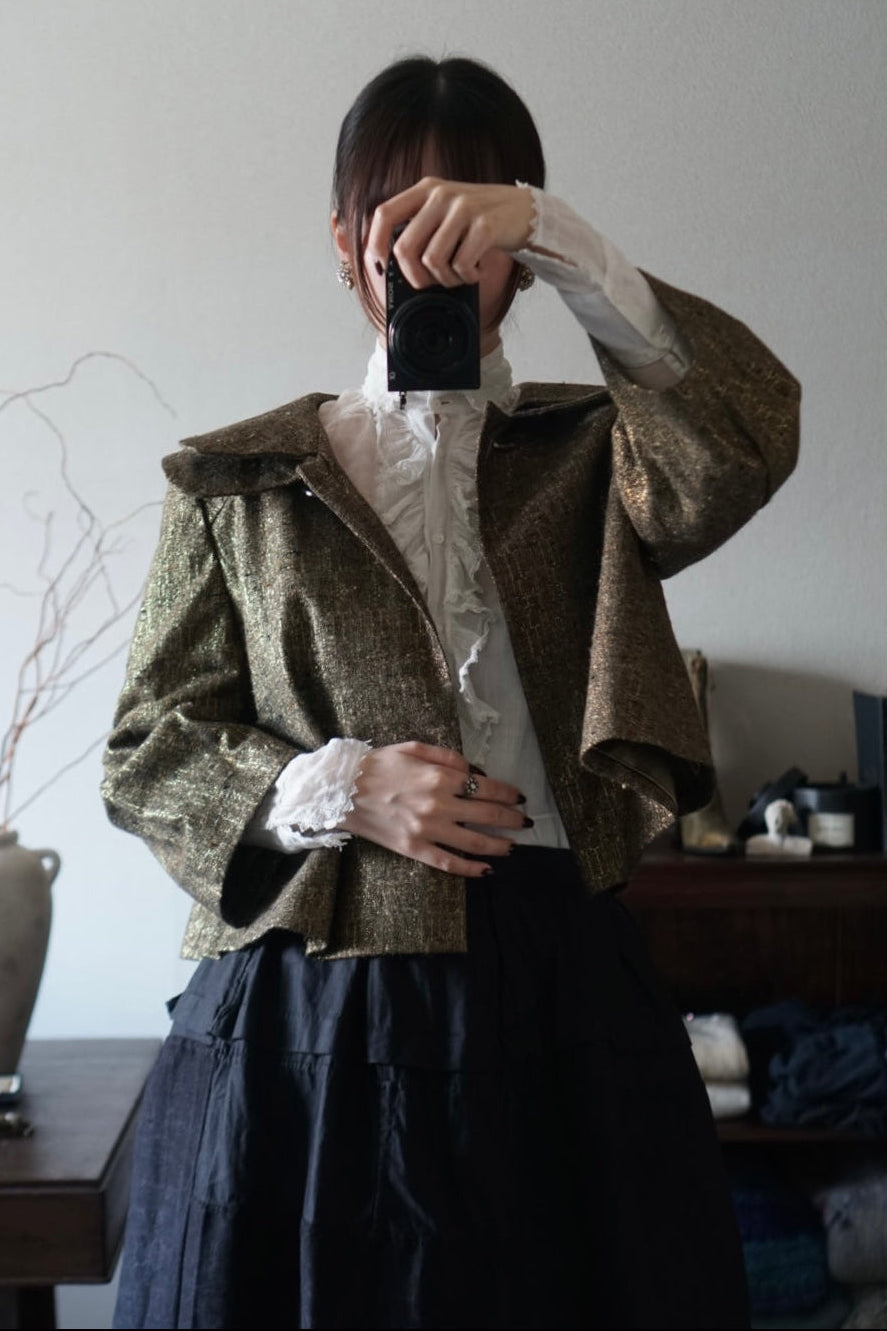 Vintage Big Collar Flare Jacket