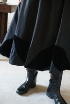 1950's Silk Velvet Leaf Skirt