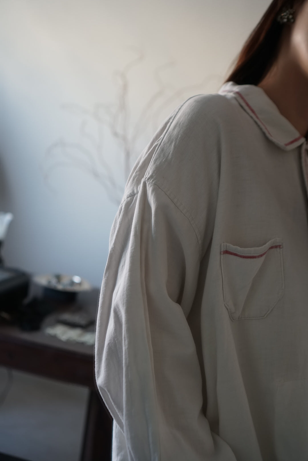 1930's Linen Cotton Long Dress
