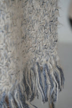 1960's Blue Mohair Tight Scarf