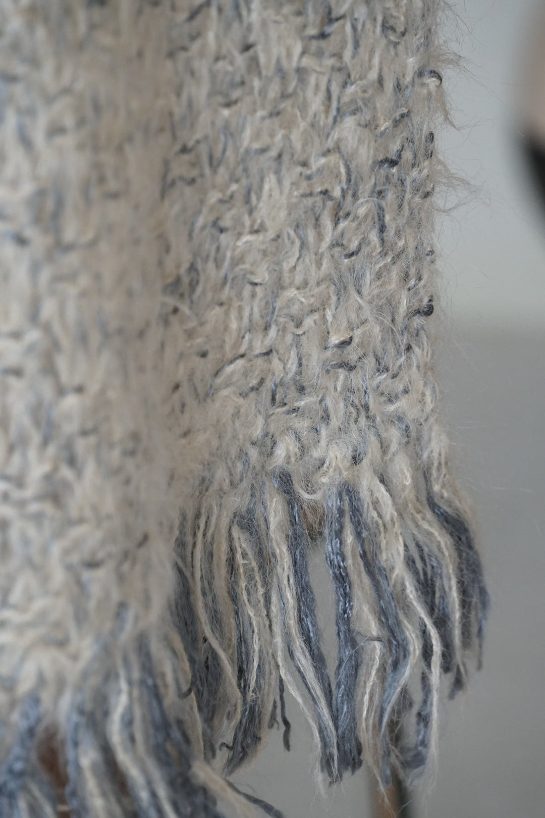 1960's Blue Mohair Tight Scarf