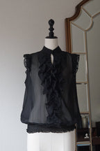 Vintage Black Cheer Blouse