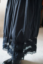 Antique French Black Cotton Dress
