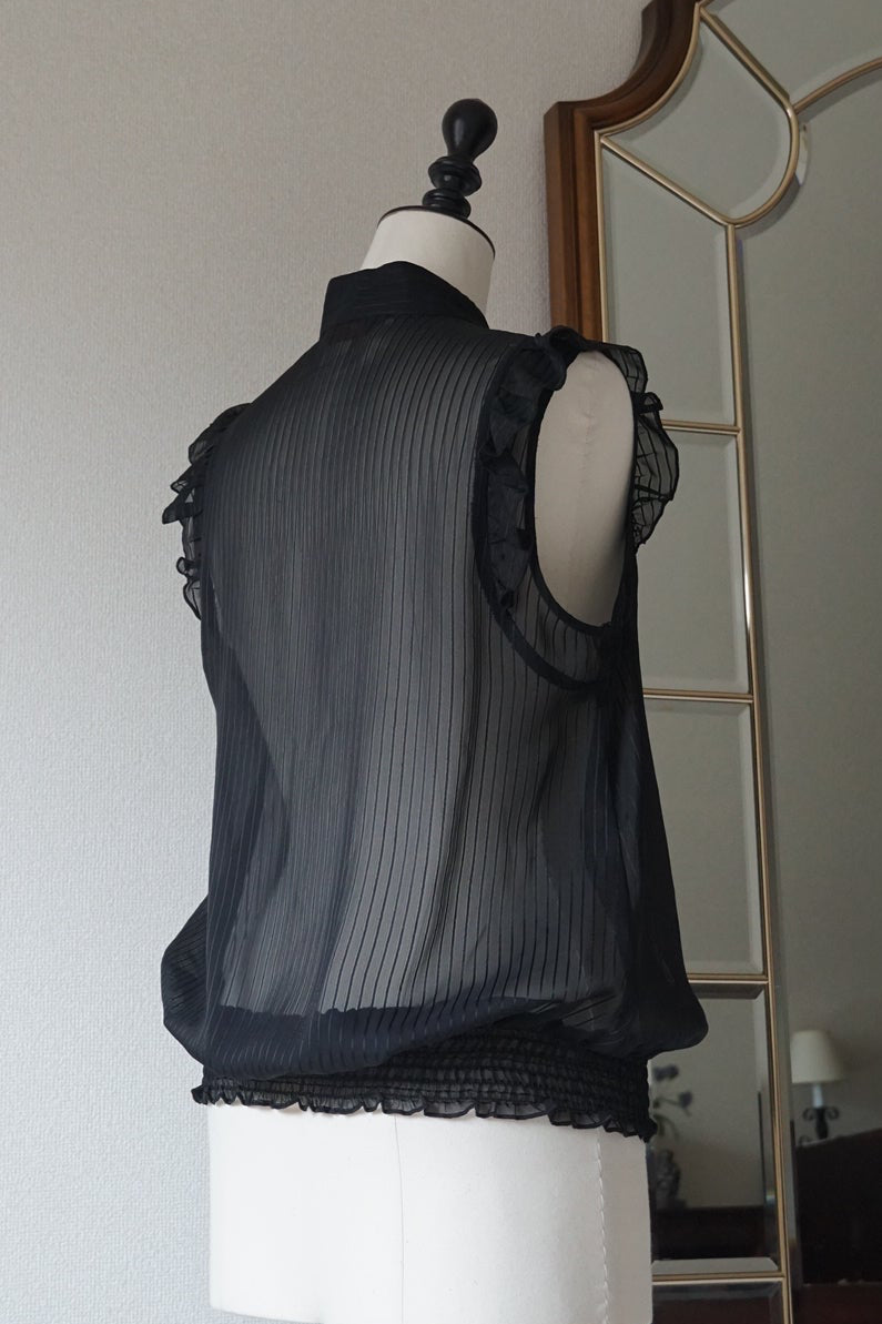 Vintage Black Cheer Blouse