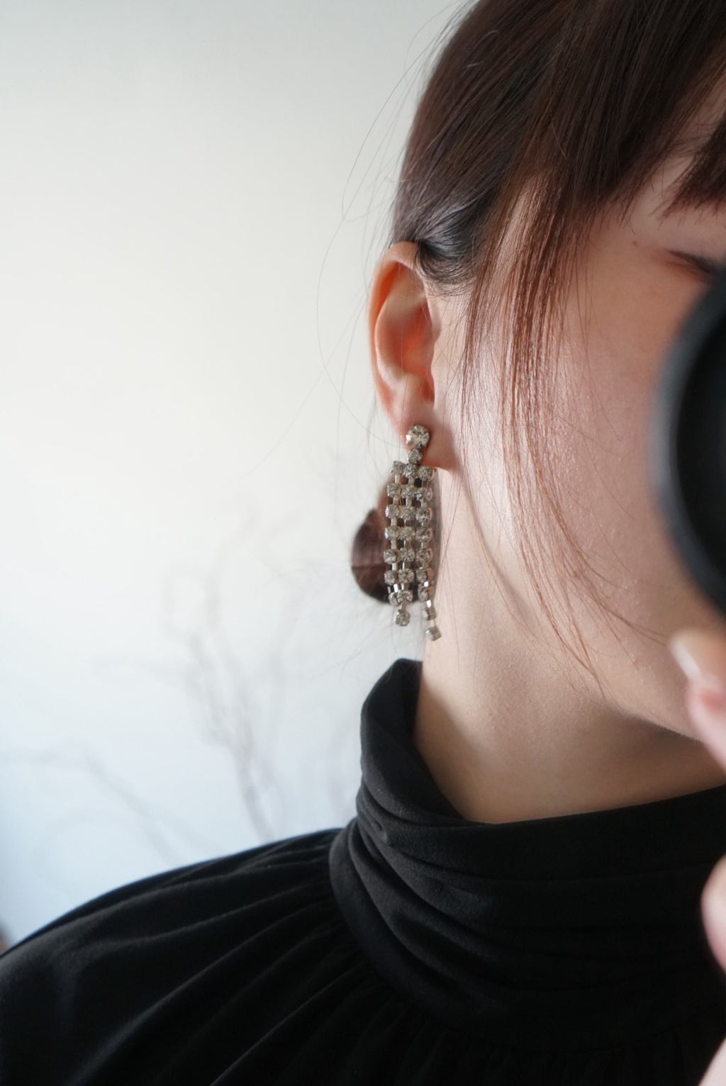 Vintage Glass Chandelier Earrings