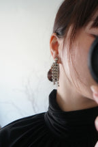 Vintage Glass Chandelier Earrings